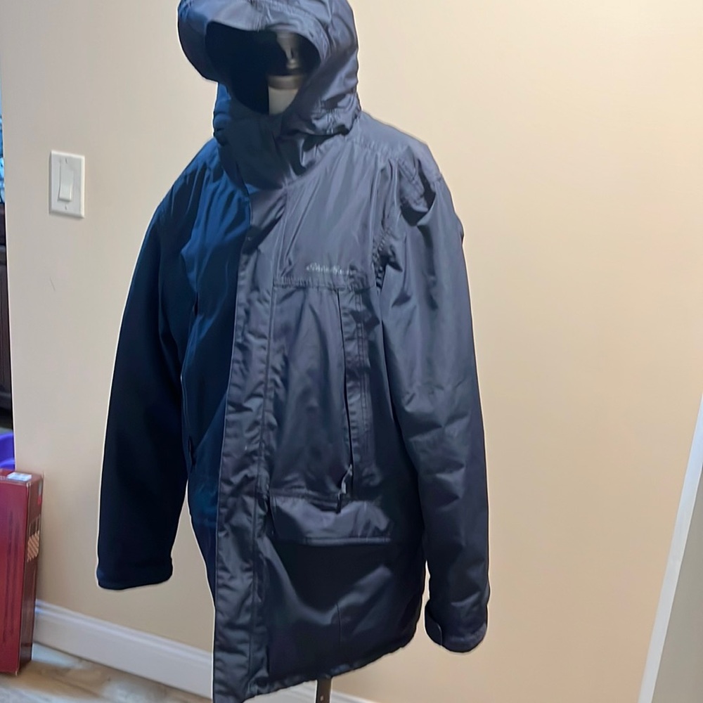 Eddie Bauer Mens XL Navy Storm Coat